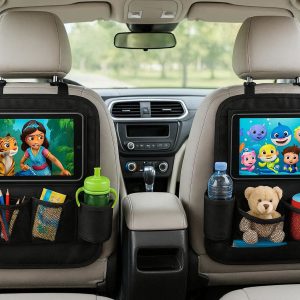 Car Back Seat Organizer with Tablet Holders for Kids