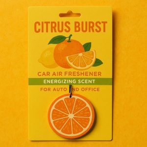 4 Citrus Burst Car Air Freshener Energizing Scent for Auto and Office