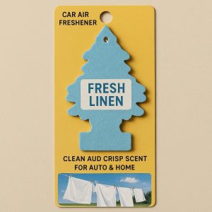 6 Fresh Linen Car Air Freshener Clean and Crisp Scent for Auto and Home