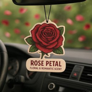 Rose Petal Car Air Freshener Floral and Romantic Scent for Auto Interior